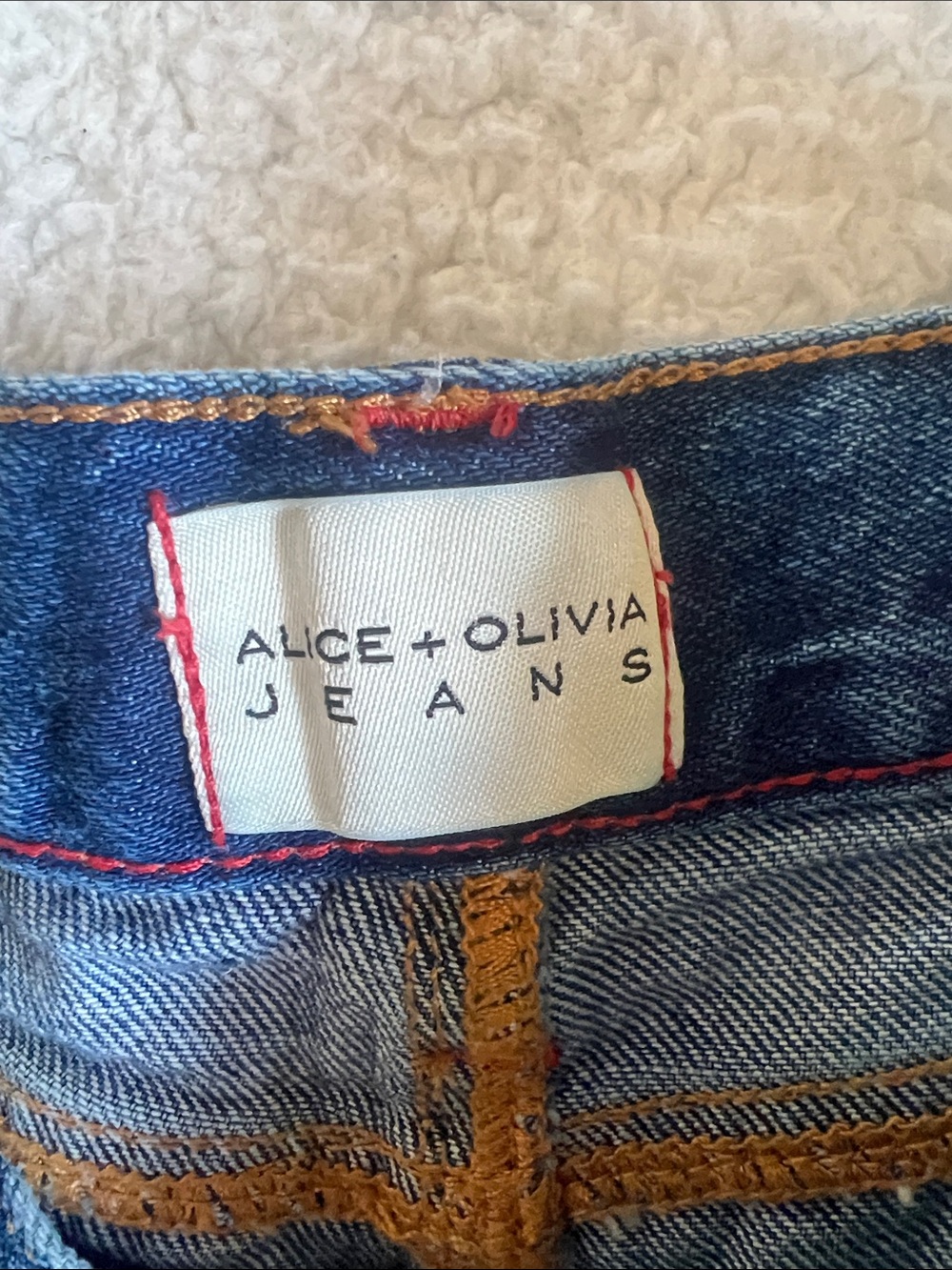 Alice + Olivia Double Waistband Wide Leg Jeans Brooklyn Blue Size 26 - Picture 4 of 12
